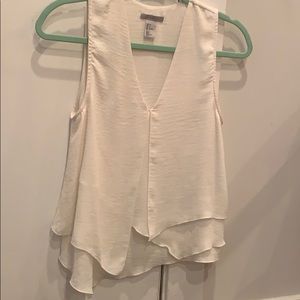 H&M Women’s Flowy Layered White Tank Size 4